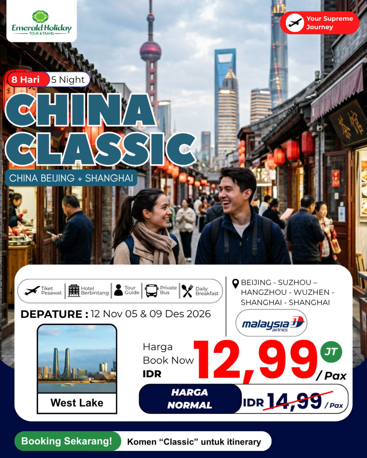CHINA CLASSIC 12 NOV,5-9 DES 26